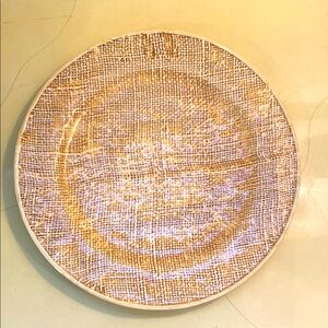 Vietri Jute‎ Charger/Service Plate.  Yellow Color.  12 1/2”.